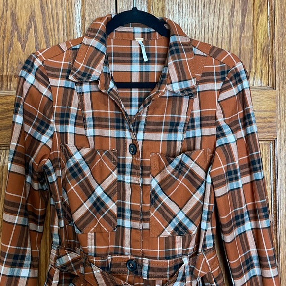 Free People plaid jumpsuit All About You Plaid Jumpsuit Size - Picture 5 of 8